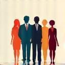 Diverse group of smiling professionals